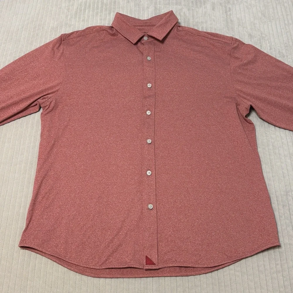 UNTUCKit Performance Tee Terra Slim Fit Long Sleeve Button Down Large